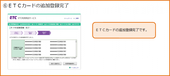 ETCカードの追加登録手順6