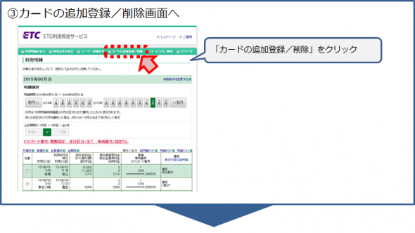 ETCカードの追加登録手順3